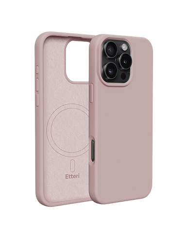 Husă Etteri Silicone Mag case pentru iPhone 16 Pro Max, Light Pink