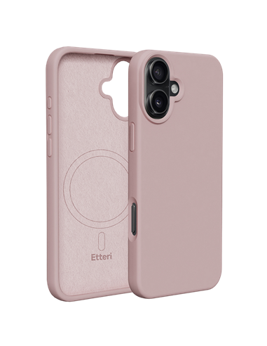 Husă Etteri Silicone Mag case pentru iPhone 16 Plus, Light Pink