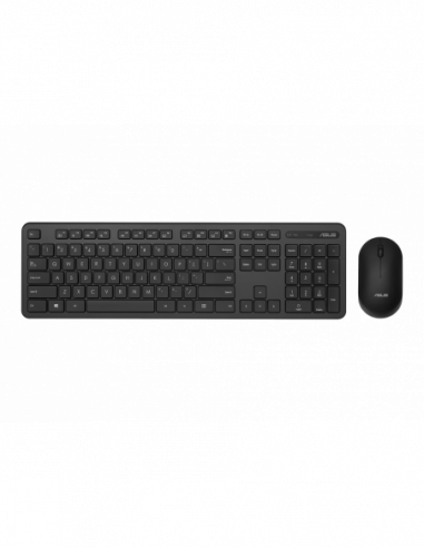 Tastaturi Asus Wireless Keyboard amp- Mouse Asus CW100, 12 Fn keys, Slim, Low Profile, Low-noise, 800-1600dpi, 3 buttons, 1xAA1x
