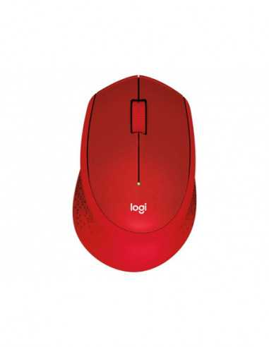Mouse-uri Logitech Wireless Mouse Logitech M330 Silent Plus, Optical, 1000 dpi, 3 buttons, Ergonomic, 1xAA, Red