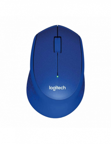 Mouse-uri Logitech Wireless Mouse Logitech M330 Silent Plus, Optical, 1000 dpi, 3 buttons, Ergonomic, 1xAA, Blue