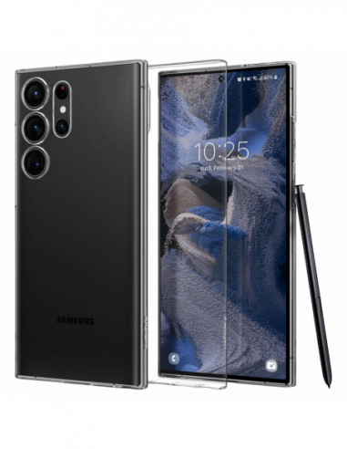 Huse Spigen Spigen Samsung S23 Ultra, Airskin, Crystal Clear