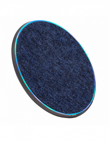 Încărcătoare fără fir Wireless Charger Rivacase VA4915 BL3, 10W, Blue Fabric