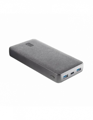 Baterii externe portabile Power Bank Cellularline 20000mAh, PD 65W, Shade Laptop, Gray