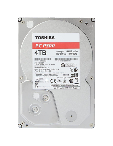 Unitate HDD Toshiba P300, 3.5", 4 TB HDWD240UZSVA