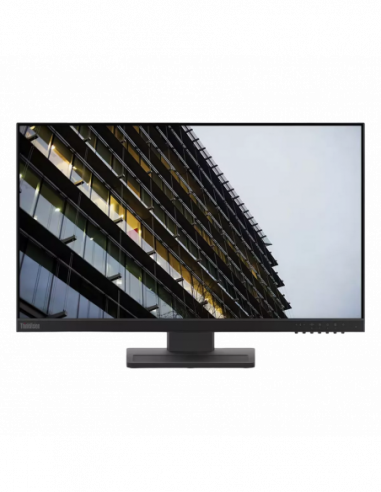 Monitoare LCD 24 inch 23.8 LENOVO ThinkVision E24-28,Black,IPS,1920x1080,60Hz,4ms,250cd,DCR3M:1,D-Sub+HDMI+DP,Spkrs,Pivot