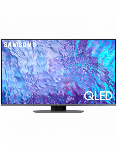 Televizoare 50 LED SMART TV Samsung QE50Q80CAUXUA, QLED 3840x2160, Tizen OS, Silver