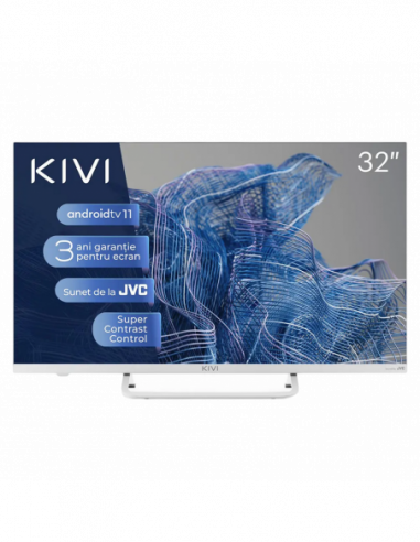 Televizoare 32 LED SMART TV KIVI 32F750NW, 1920x1080 FHD, Android TV, White