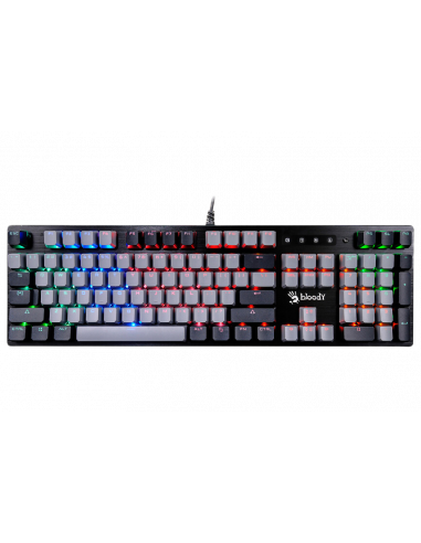 Игровые клавиатуры Bloody Gaming Keyboard Bloody B828N, Mechanical, Optical Tackile SW, Fn keys, Aluminum, Spill-resistant, Neon