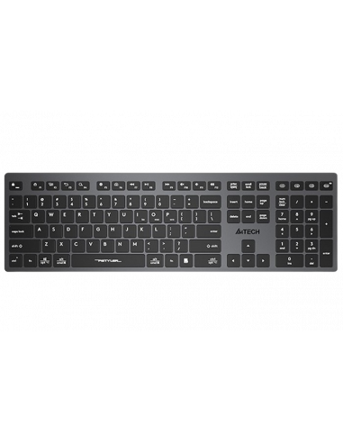 Клавиатуры A4Tech Wireless Keyboard A4Tech FBX50C, Ultra-slim, Scissor Switch, up to 4 Devices, Silk Printing + UV, Battery, 2.4