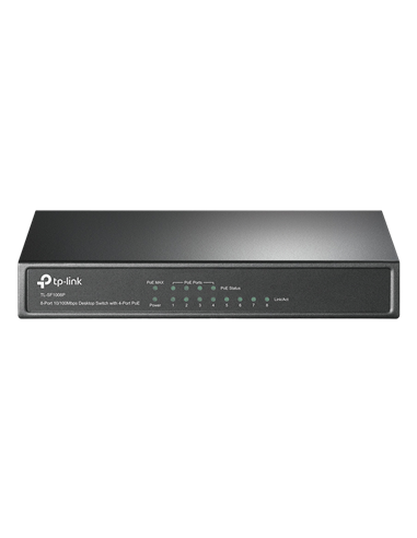 PoE коммутатор TP-LINK TL-SF1008P, 4x IEEE 802.3af/at