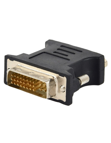 Видеоадаптер Cablexpert A-DVI-VGA-BK, DVI-I (M) - VGA D-Sub (F), Чёрный