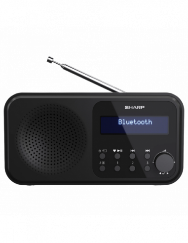 Boxe portabile radio cu ceas Sharp DR-P420BKV01, Portable Digital Radio