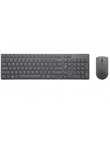 Tastaturi Lenovo Lenovo Professional Ultraslim Wireless Combo Keyboard and Mouse, 2.4 GHz, Rechargeable keyboard, RussianCyrilli