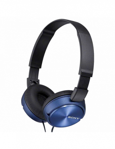 Наушники SONY Headphones SONY MDR-ZX310AP, Mic on cable, 4pin 3.5mm jack L-shaped, Cable: 1.2m, Blue