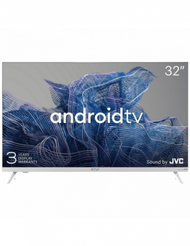 Телевизоры 32 LED SMART TV KIVI 32H750NW, 1366x768 HD, Android TV, White