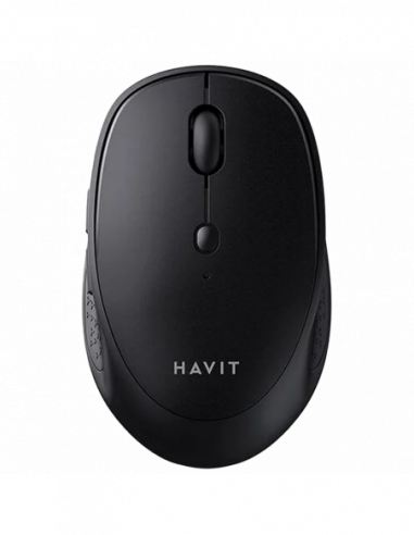 Мыши Havit Wireless Mouse Havit MS76GT plus, 1000-1600dpi, 6 buttons, Ambidextrous, 1xAA, 2.4Ghz, GreyBlack