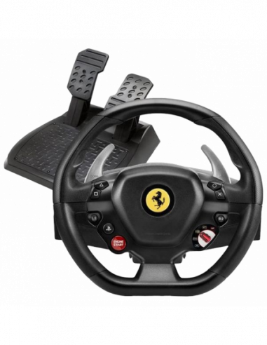 Рули Wheel Thrustmaster T80 Ferrari 488 GTB Edition,11, 240 degree, 11 buttons, D-pad, 2-pedal pedal set
