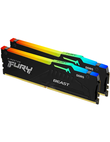 Memorie RAM Kingston FURY Beast RGB, DDR5 SDRAM, 5200 MHz, 16GB, KF552C36BBEAK2-16