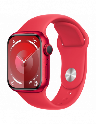 Dispozitive purtabile Apple Apple Watch Series 9 GPS, 41mm (Product)Red Aluminium Case with (Product)Red Sport Band - ML, MRXH3