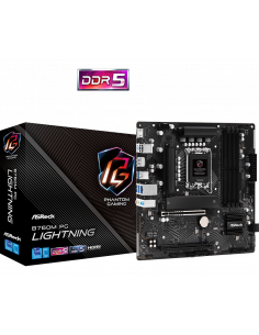 Материнская плата ASRock B760M PG LIGHTNING, LGA1700, Intel B760, Micro-ATX