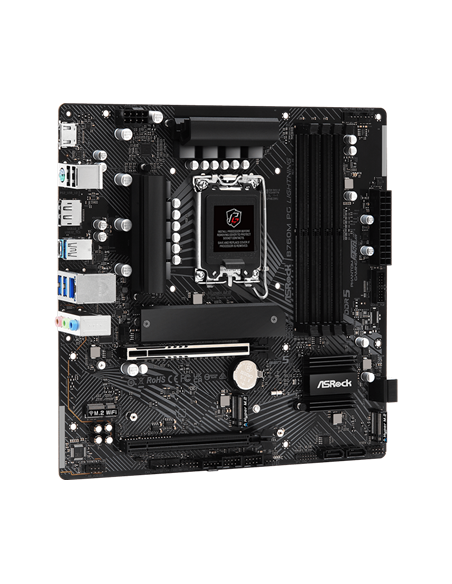 Материнская плата ASRock B760M PG LIGHTNING, LGA1700, Intel B760, Micro-ATX