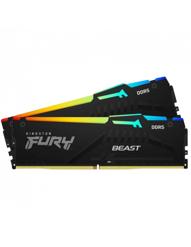 Memorie RAM Kingston FURY Beast RGB, DDR5 SDRAM, 6000 MHz, 64GB, KF560C40BBAK2-64