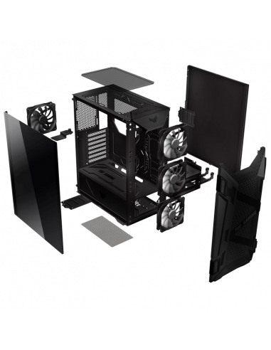 Carcasă PC ASUS TUF Gaming GT301, Midi-Tower, Fără PSU, Negru
