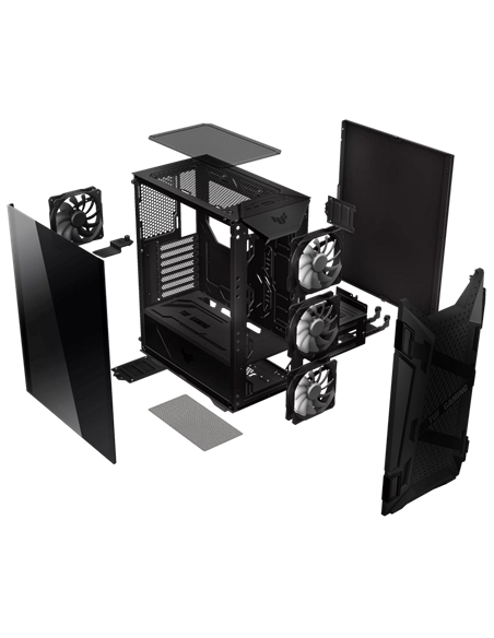 Компьютерный корпус ASUS TUF Gaming GT301, Midi-Tower, Без блока питания, Чёрный