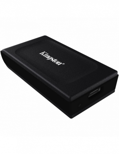 USB3.0 Внешний портативный SSD 2.0TB Kingston Portable SSD XS1000 Black, USB-C 3.2 (69.5x32.6x13.5mm, 28.7g, RW:10501000 MBs)