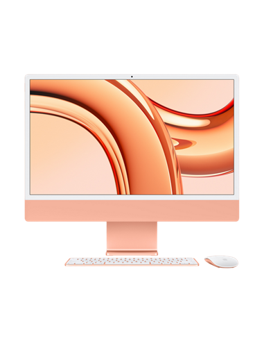 Моноблок Apple iMac A2873, 24", M3 with 8-core CPU and 10-core GPU, 16Гб/1024Гб, macOS Sonoma, Оранжевый