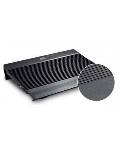 Охлаждение DEEPCOOL N8 BLACK- Notebook Cooling Pad up to 17- 2 fan-140mm- 1000rpm- 25dBA- 94.7CFM- 4x USB- all aluminum extrusio