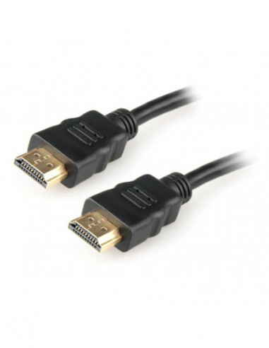 Видеокабели HDMI / VGA / DVI / DP Cable HDMI-5m-Brackton Basic K-HDE-SKB-0500.B- 5 m- High Speed HDMI Cable with Ethernet- male-