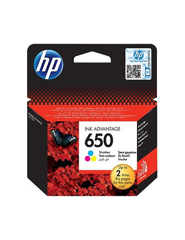 Cartuș de cerneală și cap de imprimare HP HP 650 (CZ102AE) Tri-Colour Ink Cartridge for DeskJet 25153515 AiO- 200 p.