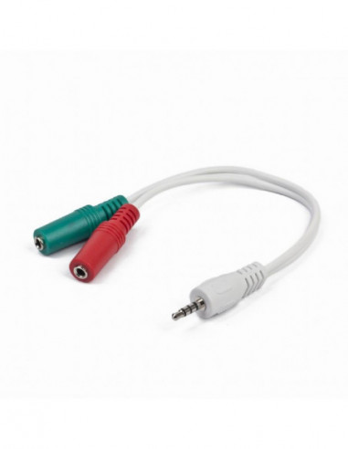 Audio: cabluri, adaptoare Audio cable CCA-417W- 3.5mm 4-pin plug to 3.5mm stereo + microphone sockets adapter cable allows conne