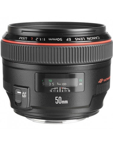 Optica Canon Prime Lens Canon EF 50 mm f1.2L USM (1257B005)
