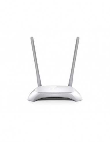 Routere TP-LINK TL-WR840N N300 Wireless Router- Broadcom- 2T2R- 300Mbps on 2.4GHz- 802.11nbg- 1 WAN + 4 LAN- 2 fixed antennas