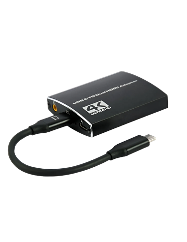 Cablu Video Cablexpert A-CM-HDMIF2-01, USB 3.1 Type-C (F) - 2 x HDMI (F), 0.15 m, Negru