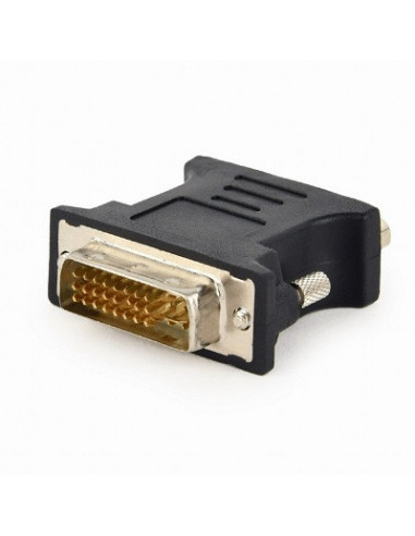 Adaptoare Adapter DVI-VGA -Gembird A-DVI-VGA-BK- Adapter DVI-A male to VGA 15-pin HD (3 rows) female- Black