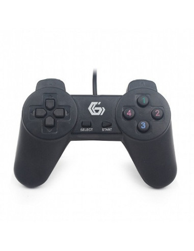 Игровые контроллеры Gembird JPD-UB-01 Universal programmable gamepad- 4-way D-pad and 10 buttons- USB 2.0- 1.45m- Black