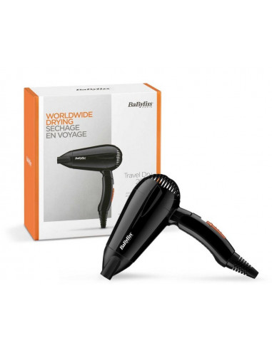 Компактный фен BaByliss Travel Dry 5344E, 2000 Вт, Чёрный