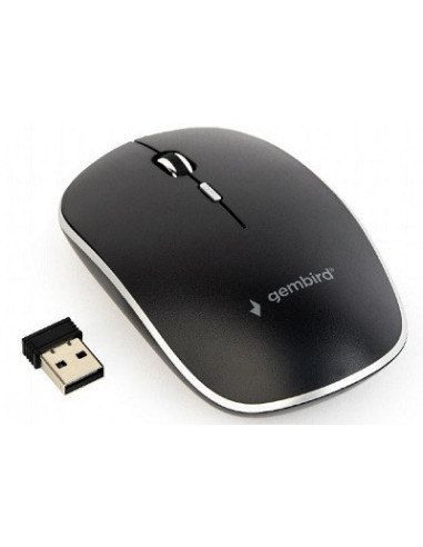 Mouse-uri pentru jocuri GMB Gembird MUSW-4B-01- Wireless Optical Mouse- 2.4GHz- 4-button- 80012001600dpi- Nano Reciver- USB- Bla
