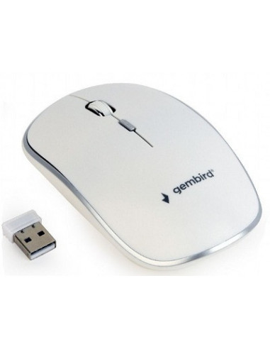 Mouse-uri pentru jocuri GMB Gembird MUSW-4B-01-W- Wireless Optical Mouse- 2.4GHz- 4-button- 80012001600dpi- Nano Reciver- USB- W