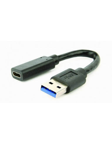 Adaptoare Adapter USB3.1-Type-C-Gembird A-USB3-AMCF-01- USB 3.1 to Type-C female adapter cable- 10 cm- Black