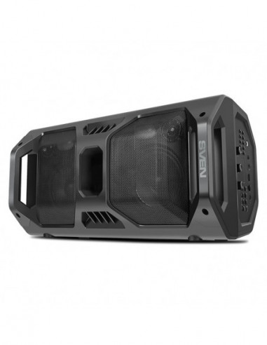 Boxe portabile SVEN SVEN PS-600 Black- Bluetooth Portable Speaker- 50W RMS- Effective multi-colored lighting- LED display- FM