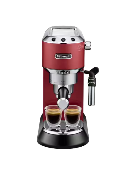 Cafetiera manuala DeLonghi Dedica Pump Espresso, 1300W, Roșu