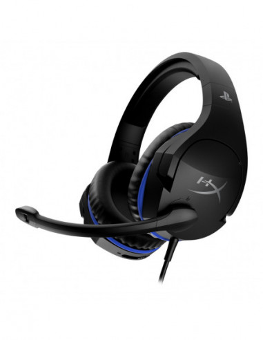 Căști HyperX Headset HyperX Cloud Stinger PS4PS5- BlackBlue- 90-degree rotating ear cups- Microphone built-in- Frequency respon