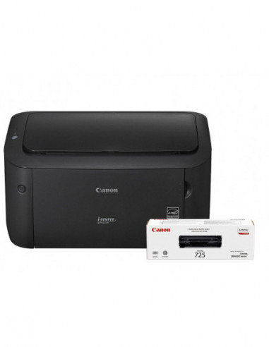 Бытовые монохромные лазерные принтеры Printer Canon i-Sensys LBP6030 Black (+1 x CRG725)- A4- 2400x600 dpi- A4- 2400x600 dpi- 1