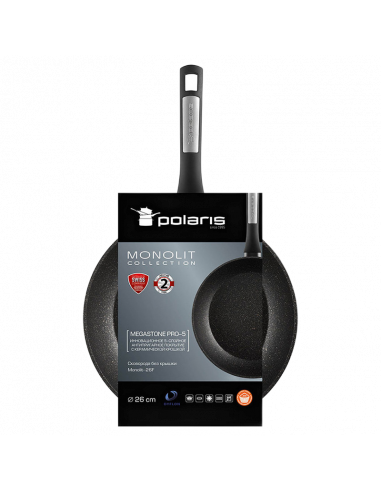 Tigaie Polaris Monolit-26F, 26cm, Negru