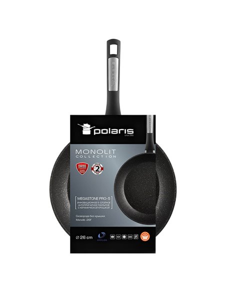 Tigaie Polaris Monolit-26F, 26cm, Negru Tigaie Polaris Monolit-26F, 26cm, Negru